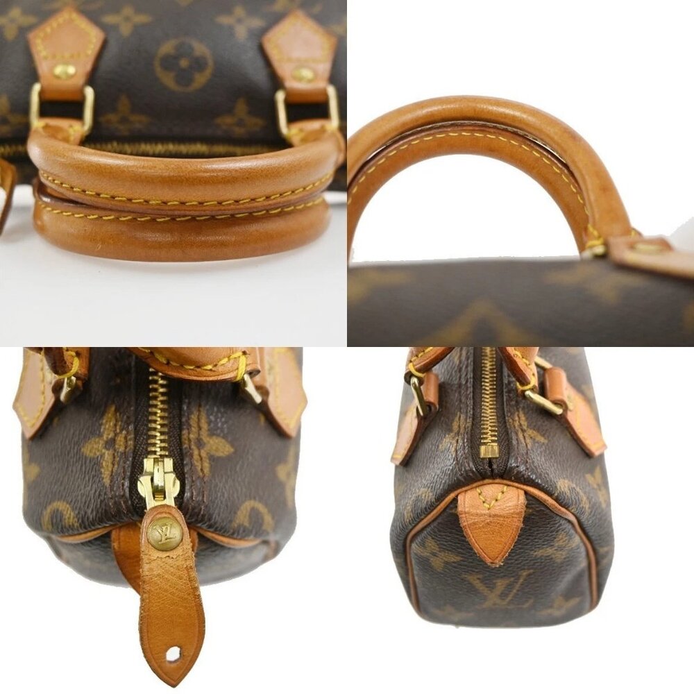 LOUIS VUITTON Mini Speedy Hand Bag Monogram Leather Brown M41534 20ZA037 - Picture 7 of 14